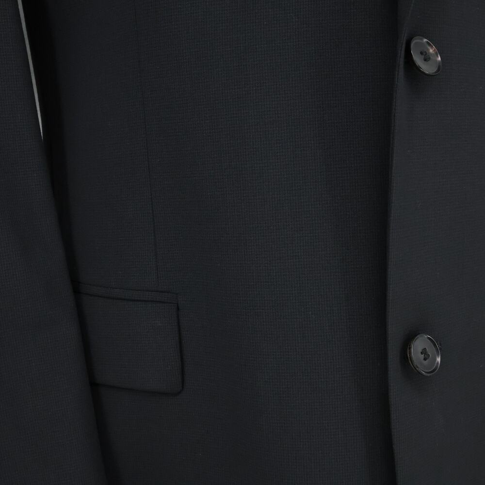Hugo Boss Sport Coat Mens 42L Black Gray Wool Micro Plaid Jacket Preppy Career - Picture 11 of 16